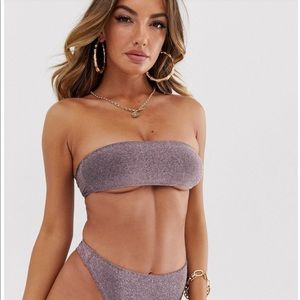 Women's Izarla Shimmer Bandeau Bikini Top